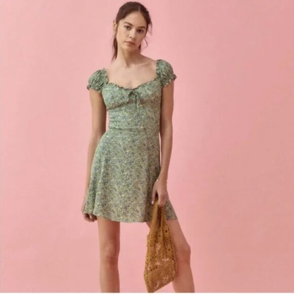 Reformation NWOT Pacey Dress in Sprite Size 10 - Picture 1 of 7